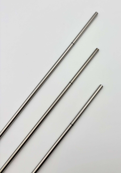 Laser marked medical mandrels with precision identification markings